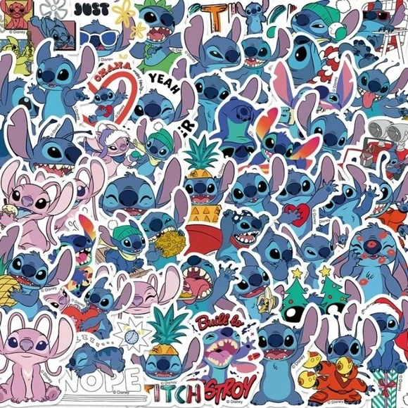 50 Pack Disney Stitch Vinyl Stickers - Picture 2 of 6